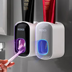 Wall Mounted Automatic Toothpaste Dispenser & Holder – Hands-Free Bathroom Accessories Set
