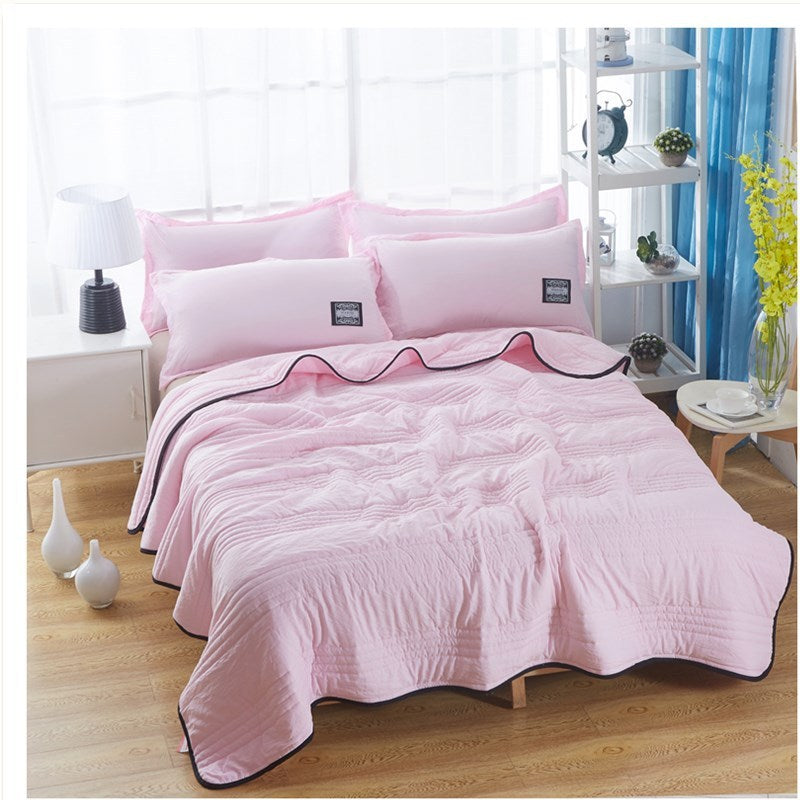 Cooling Summer Quilt – Lightweight, Plain Color Air-Conditioning Blanket for Hot Nights