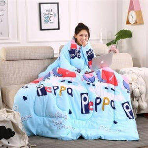 Winter Lazy Quilt with Sleeves – Wearable Blanket for Warmth, Comfort & Free Movement