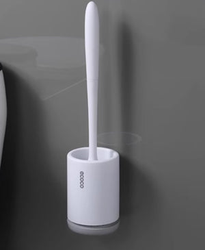 Non-Stick Hair Toilet Brush – Soft Silicone Plastic Head, Deep Cleaning Bathroom Tool