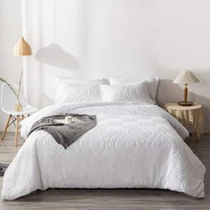 Bohemian Quilt Cover Bedding Set – Ins Boho Craft, 3 or 4 Piece Soft Bed Sheets & Pillowcases