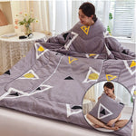 Winter Lazy Quilt with Sleeves – Wearable Blanket for Warmth, Comfort & Free Movement