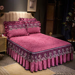 Detachable Skirt-Style Non-Slip Bed Cover – Dustproof, Stylish & Easy-to-Maintain Bedding Protector