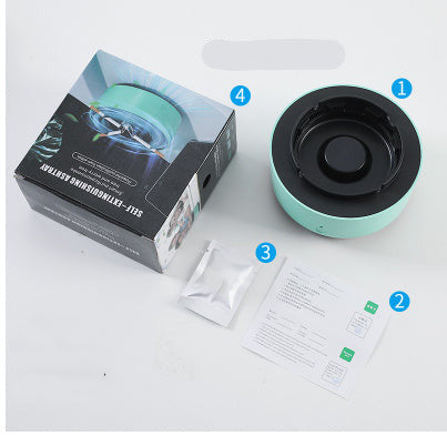 Portable Car Ashtray with Smoke & Air Purification – Automatic Anion Purifier for Cars