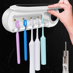 Wall-Mounted Smart Toothbrush Holder with UV Sterilizer & Automatic Toothpaste Dispenser – Bathroom Accessories Set