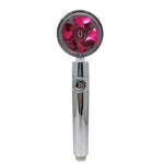 Propeller Driven High Pressure Shower Head – Turbocharged Handheld Nozzle with Stop Button & Cotton Filter
