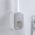 Wall Mounted Automatic Toothpaste Dispenser & Holder – Hands-Free Bathroom Accessories Set