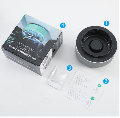 Portable Car Ashtray with Smoke & Air Purification – Automatic Anion Purifier for Cars