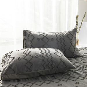Bohemian Quilt Cover Bedding Set – Ins Boho Craft, 3 or 4 Piece Soft Bed Sheets & Pillowcases