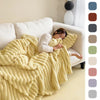 Soft Bubble Velvet Rabbit Fur Blanket – Double-Sided Thick, Warm & Luxurious Throw