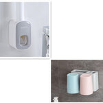 Wall Mounted Automatic Toothpaste Dispenser & Holder – Hands-Free Bathroom Accessories Set