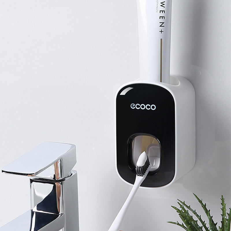 Wall Mounted Automatic Toothpaste Dispenser & Holder – Hands-Free Bathroom Accessories Set