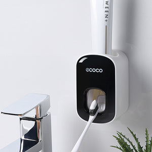 Wall Mounted Automatic Toothpaste Dispenser & Holder – Hands-Free Bathroom Accessories Set