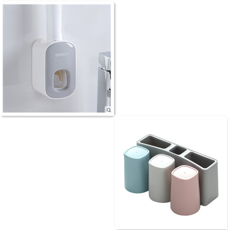 Wall Mounted Automatic Toothpaste Dispenser & Holder – Hands-Free Bathroom Accessories Set