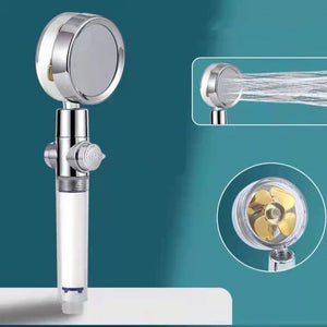 360° Rotating Water-Saving Shower Head – High Pressure ABS Fan Nozzle Rain Spray Bathroom Accessory