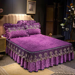 Detachable Skirt-Style Non-Slip Bed Cover – Dustproof, Stylish & Easy-to-Maintain Bedding Protector